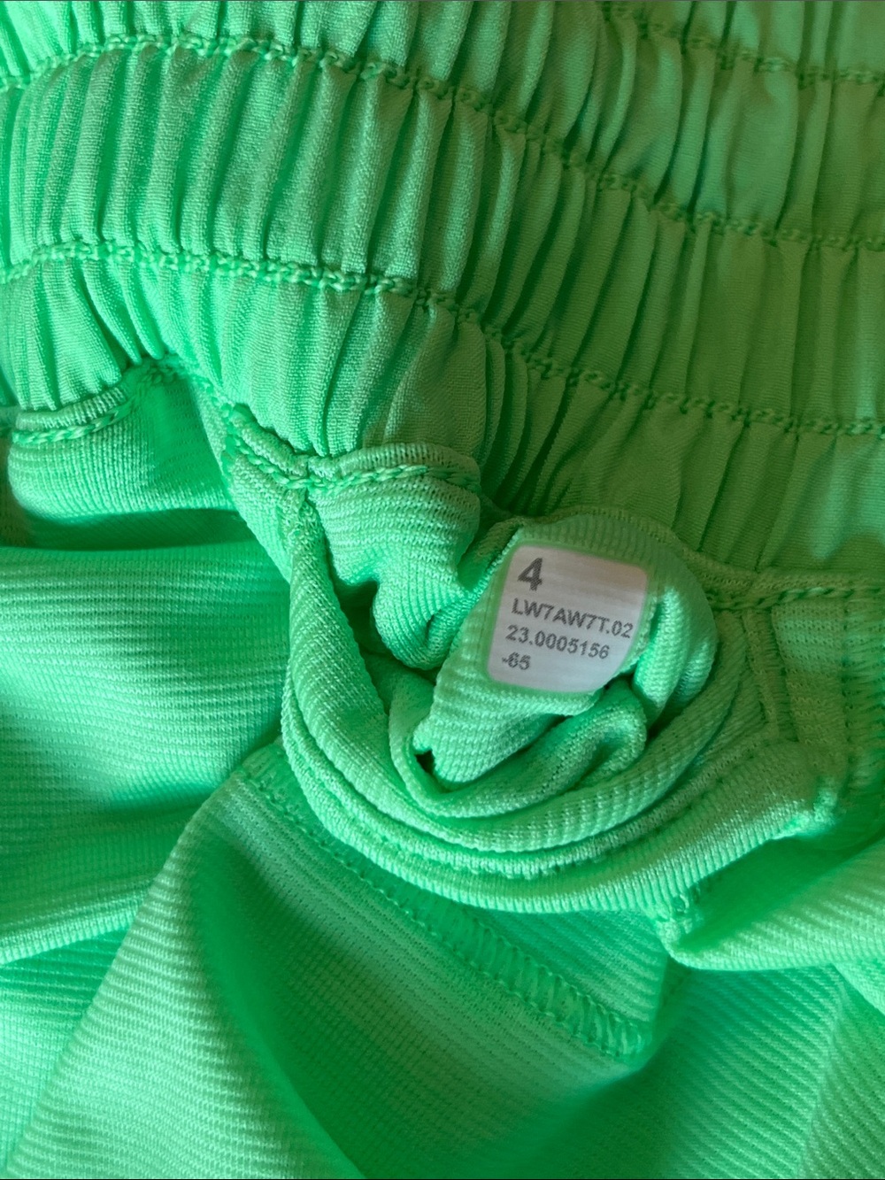 Hotty Hot High-Rise Lined Short 4" in Lime Green - Picture 11 of 14